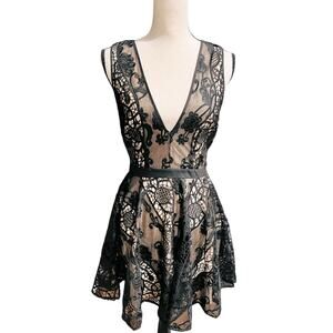 bebe Black Lace Mini Dress